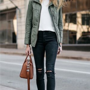 Madewell Olive Utility Jacket in Green